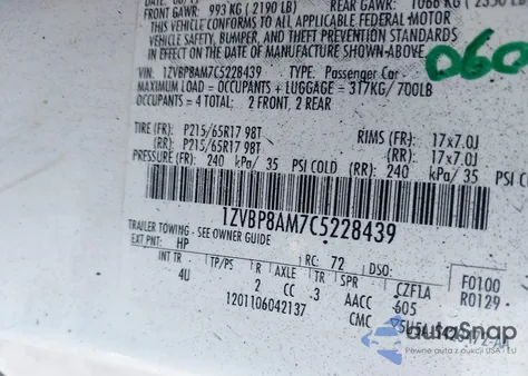 2012 Ford Mustang V6 Premium from USA, damaged, VIN 1ZVBP8AM7C5228439